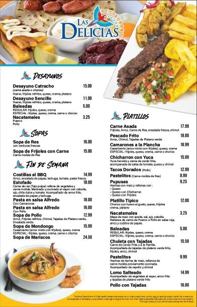 Las Delicias Menu image 1